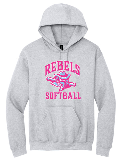 RYE BROOK REBELS SOFTBALL / PRINT / 18500 Hooded Sweatshirt