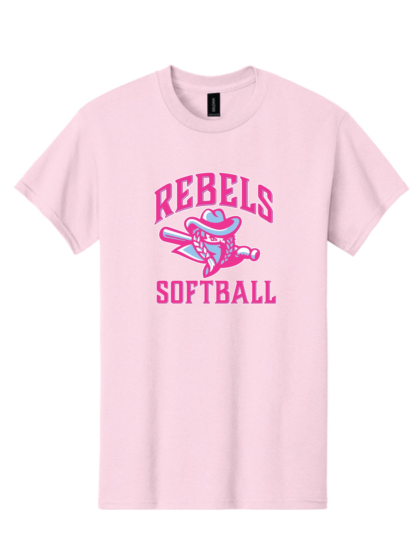 RYE BROOK REBELS SOFTBALL / PRINT / 5000 100% Cotton T-Shirt