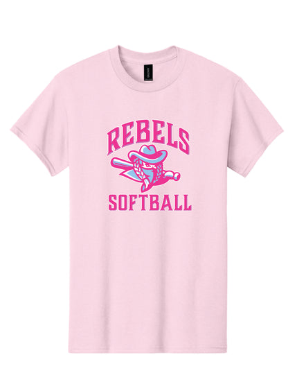 RYE BROOK REBELS SOFTBALL / PRINT / 5000 100% Cotton T-Shirt