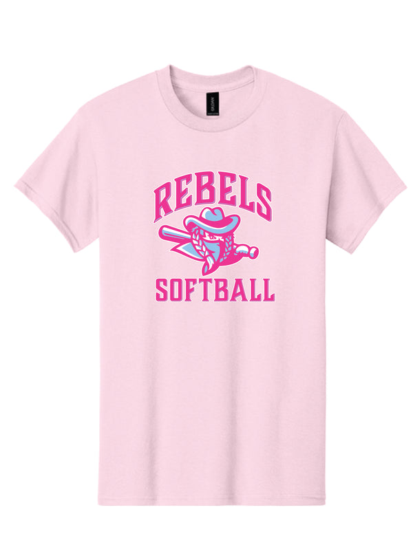 RYE BROOK REBELS SOFTBALL / PRINT / 5000 100% Cotton T-Shirt
