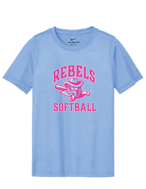 RYE BROOK REBELS SOFTBALL / PRINT / NKDX8787 Nike Youth Swoosh Sleeve rLegend Tee