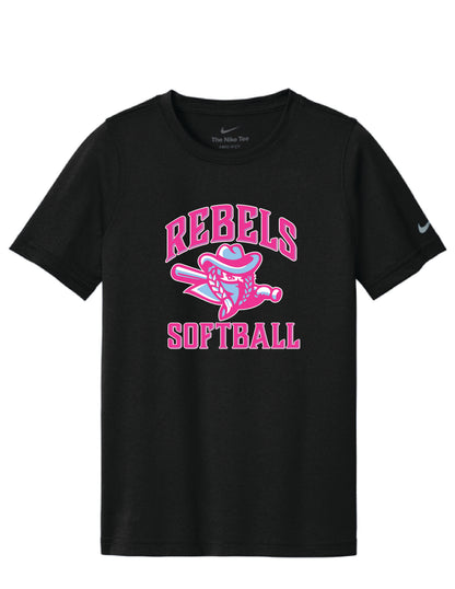 RYE BROOK REBELS SOFTBALL / PRINT / NKDX8787 Nike Youth Swoosh Sleeve rLegend Tee