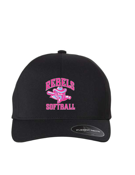 RYE BROOK REBELS SOFFBALL / EMBROIDERY / YP180 Flexfit Delta® Seamless Cap
