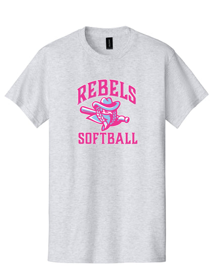 RYE BROOK REBELS SOFTBALL / PRINT / 5000 100% Cotton T-Shirt