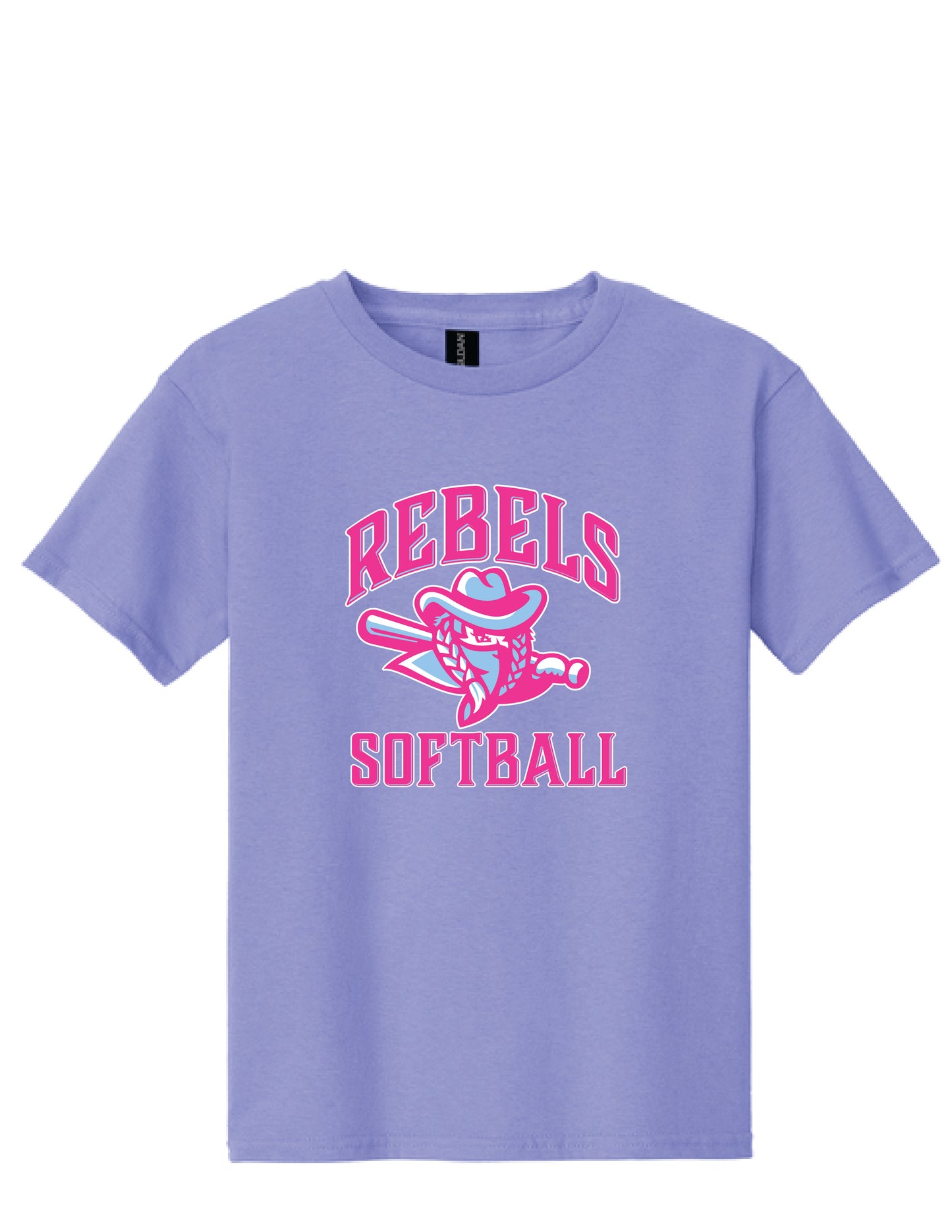 RYE BROOK REBELS SOFTBALL / PRINT / 5000B Youth 100% Cotton T-Shirt