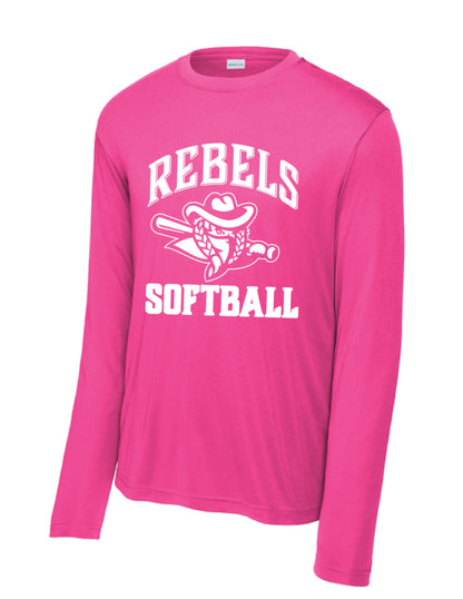 RYE BROOK REBELS SOFTBALL / PRINT / ST350LS Sport-Tek® Long Sleeve Tee