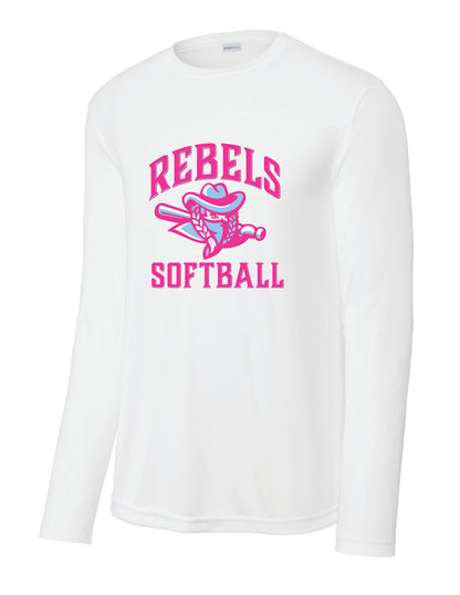 RYE BROOK REBELS SOFTBALL / PRINT / YST350LS Sport-Tek® Youth Long Sleeve Tee