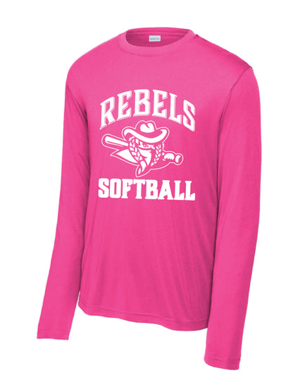 RYE BROOK REBELS SOFTBALL / PRINT / YST350LS Sport-Tek® Youth Long Sleeve Tee