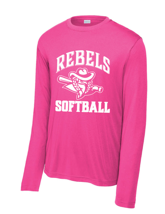RYE BROOK REBELS SOFTBALL / PRINT / YST350LS Sport-Tek® Youth Long Sleeve Tee
