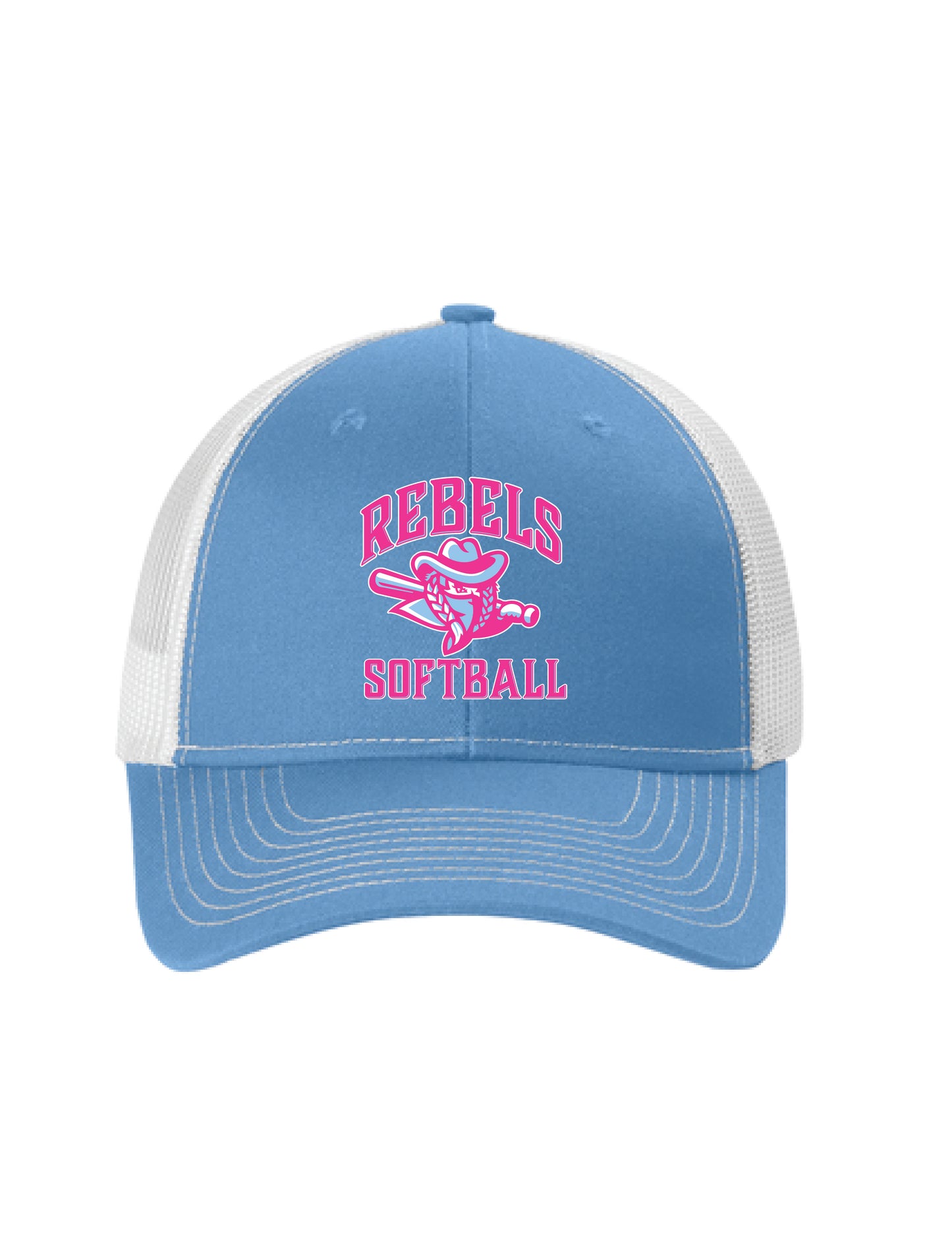 RYE BROOK REBELS SOFTBALL / EMBROIDERY / LC401 Snapback Ponytail Trucker Cap