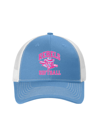 RYE BROOK REBELS SOFTBALL / EMBROIDERY / LC401 Snapback Ponytail Trucker Cap