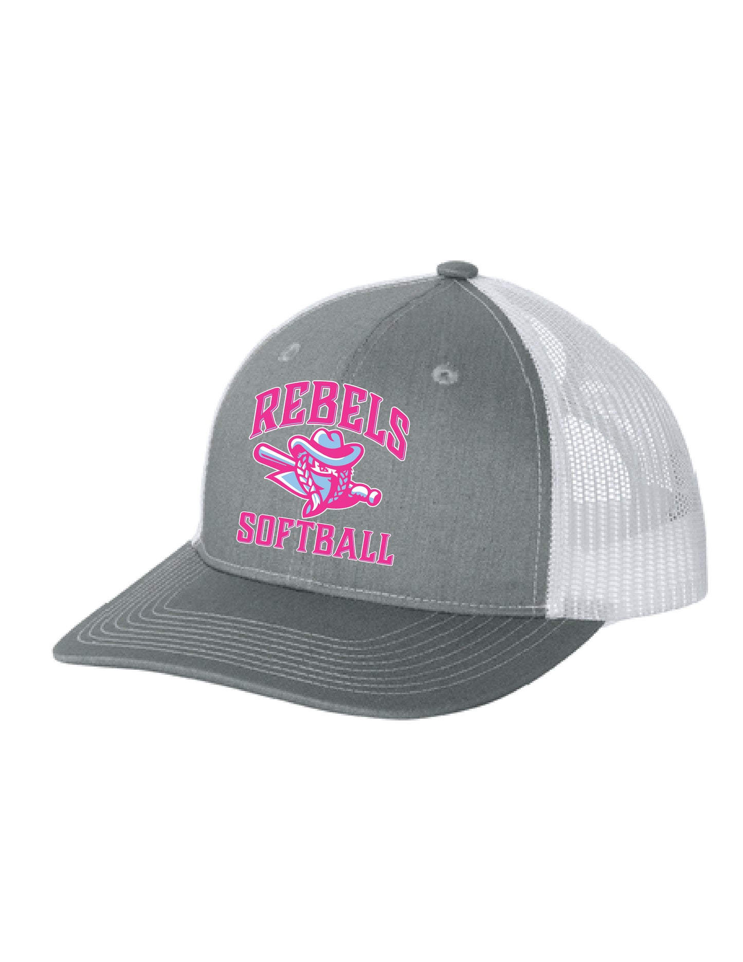 RYE BROOK REBELS SOFTBALL / EMBROIDERY / LC401 Snapback Ponytail Trucker Cap