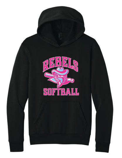 RYE BROOK REBELS SOFTBALL / PRINT / PC68H Easy Fleece Pullover Hooded Sweatshirt
