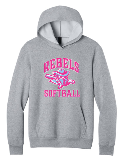 RYE BROOK REBELS SOFTBALL / PRINT / PC68H Easy Fleece Pullover Hooded Sweatshirt