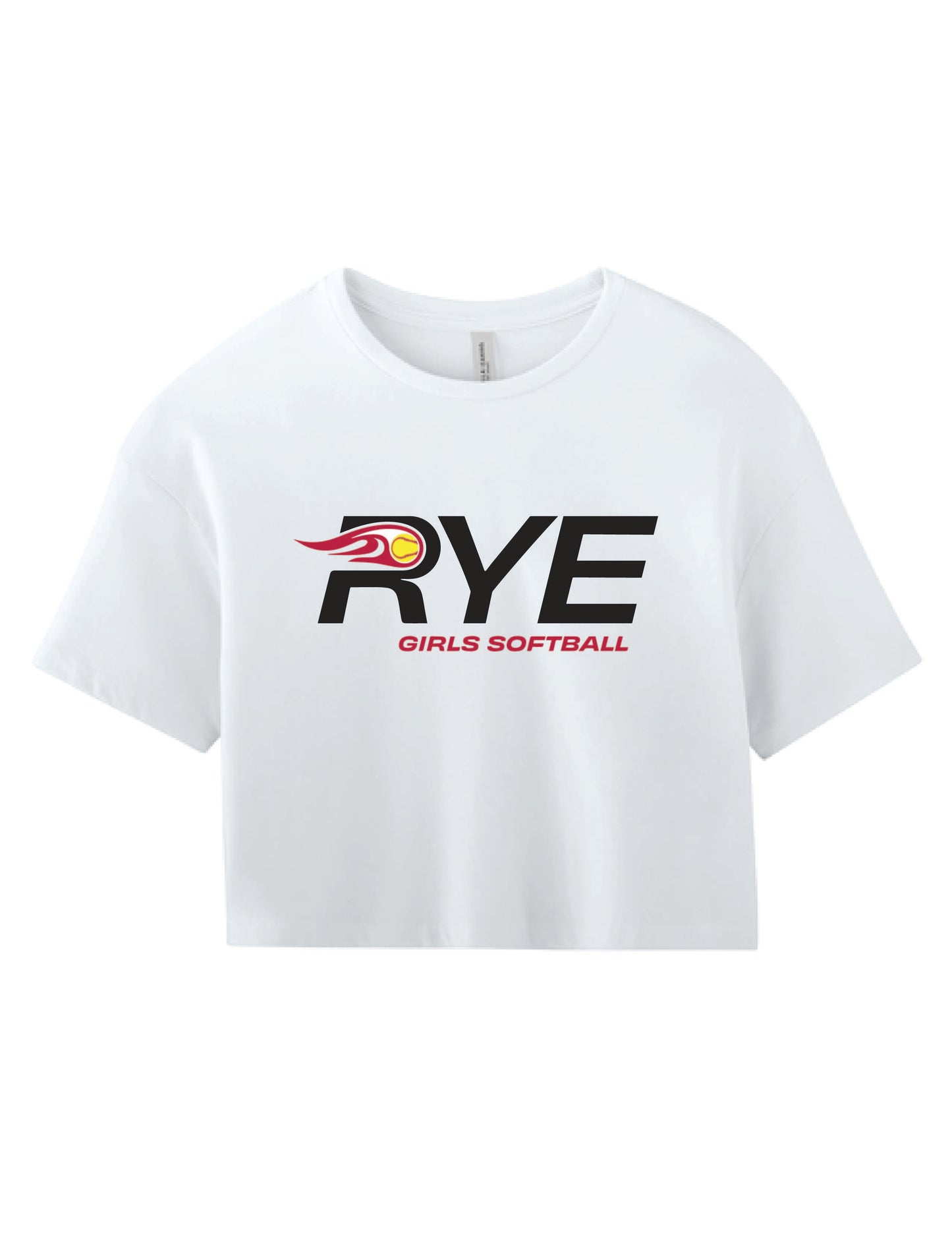 RYE GIRLS SOFTBALL / PRINT / BC6482 BELLA+CANVAS® Women’s Jersey Crop Tee