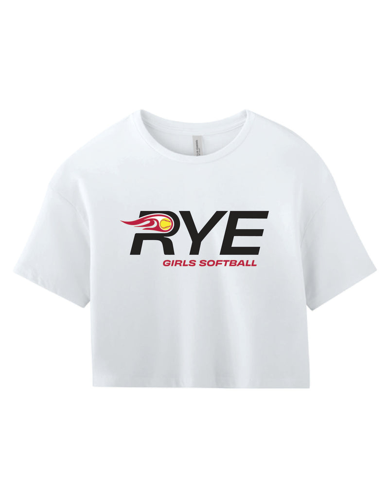 RYE GIRLS SOFTBALL / PRINT / BC6482 BELLA+CANVAS® Women’s Jersey Crop Tee