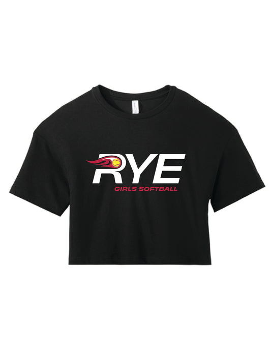 RYE GIRLS SOFTBALL / PRINT / BC6482 BELLA+CANVAS® Women’s Jersey Crop Tee