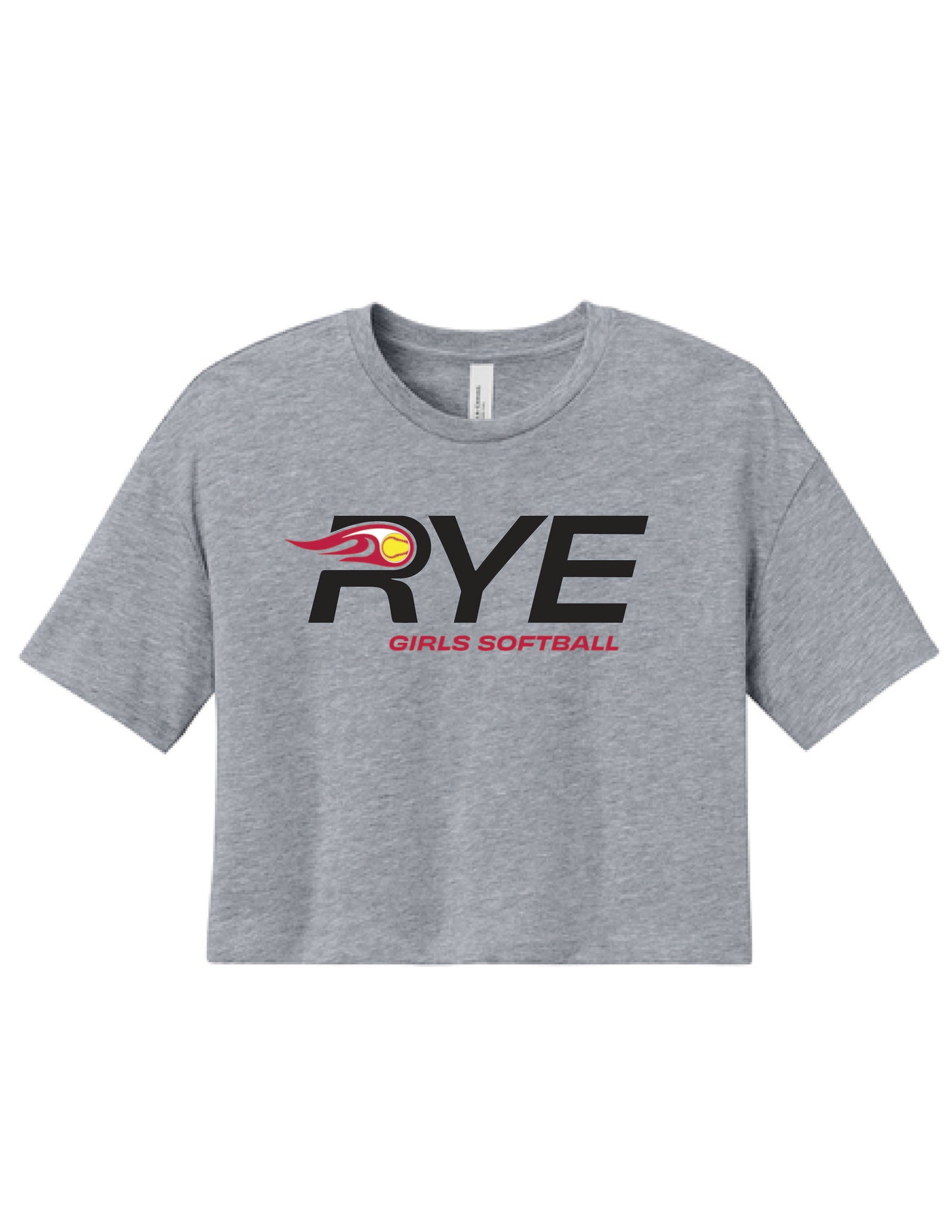 RYE GIRLS SOFTBALL / PRINT / BC6482 BELLA+CANVAS® Women’s Jersey Crop Tee
