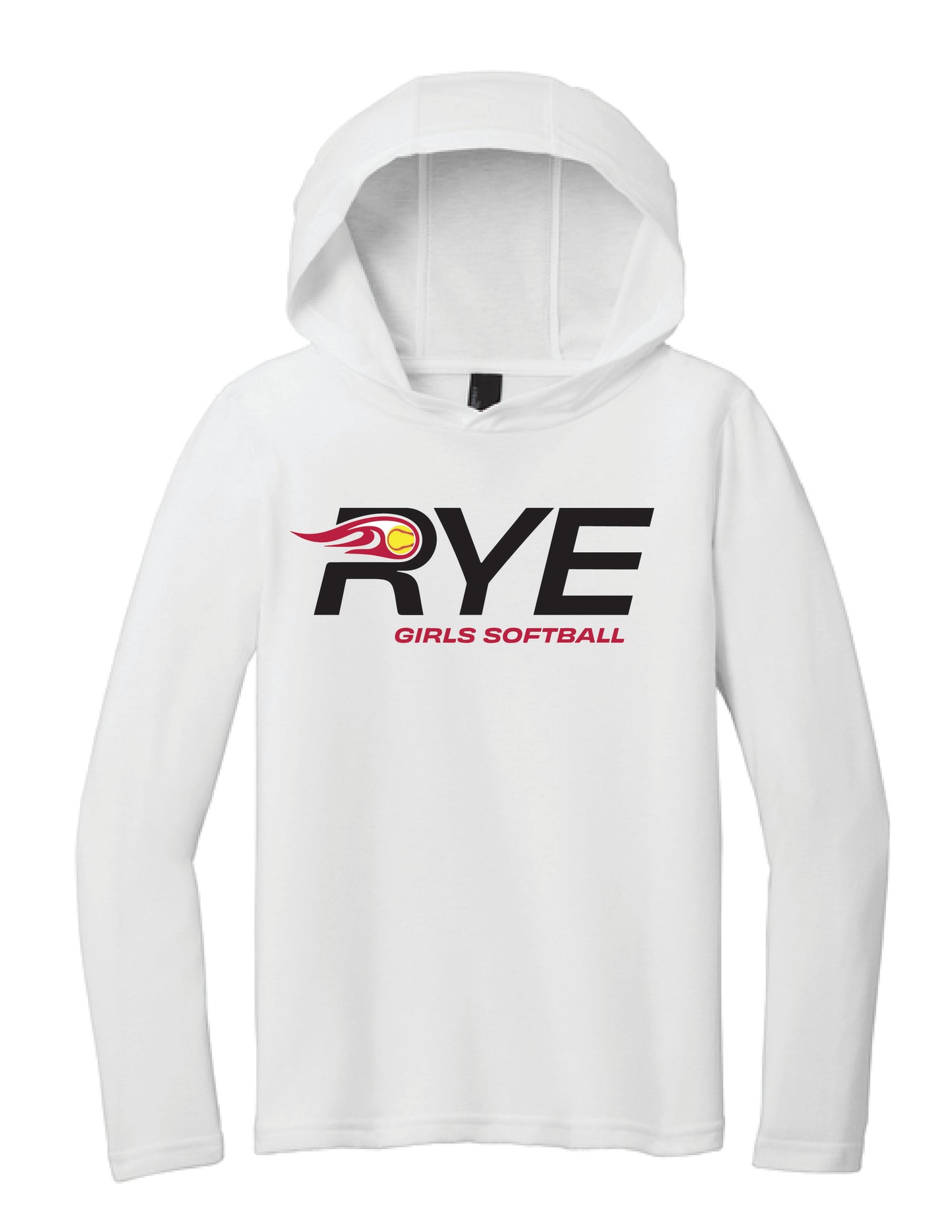 RYE GIRLS SOFTBALL / PRINT / DT139Y Long Sleeve Hoodie Youth