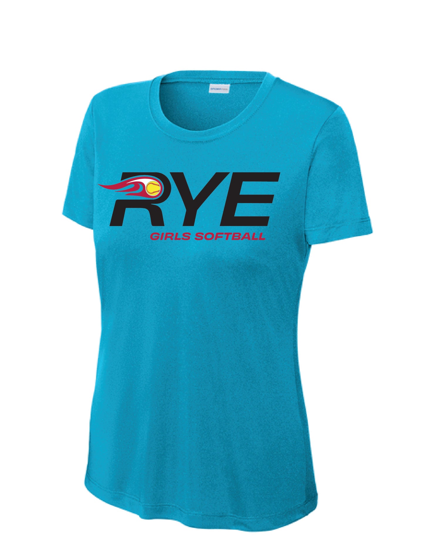 RYE GIRLS SOFTBALL / PRINT / LST350 Sport-Tek® Women's Tee