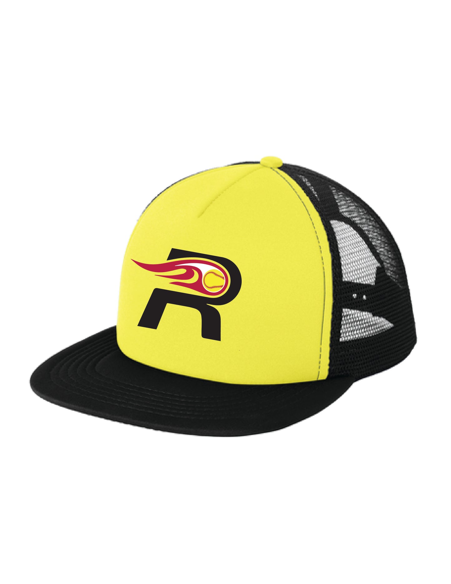 RYE GIRLS SOFTBALL / PRINT / DT624 District® Flat Bill Snapback Trucker Cap