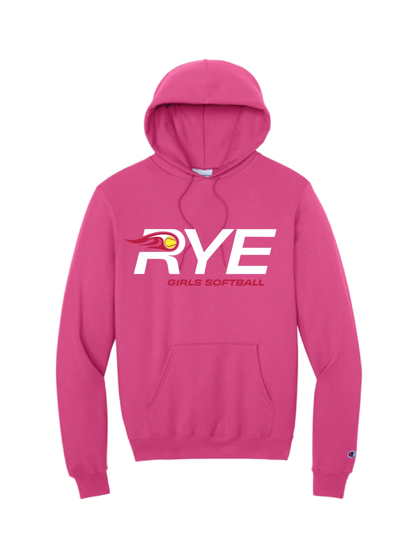 RYE GIRLS SOFTBALL / S700 / PRINT / Champion® Powerblend® Pullover Hoodie