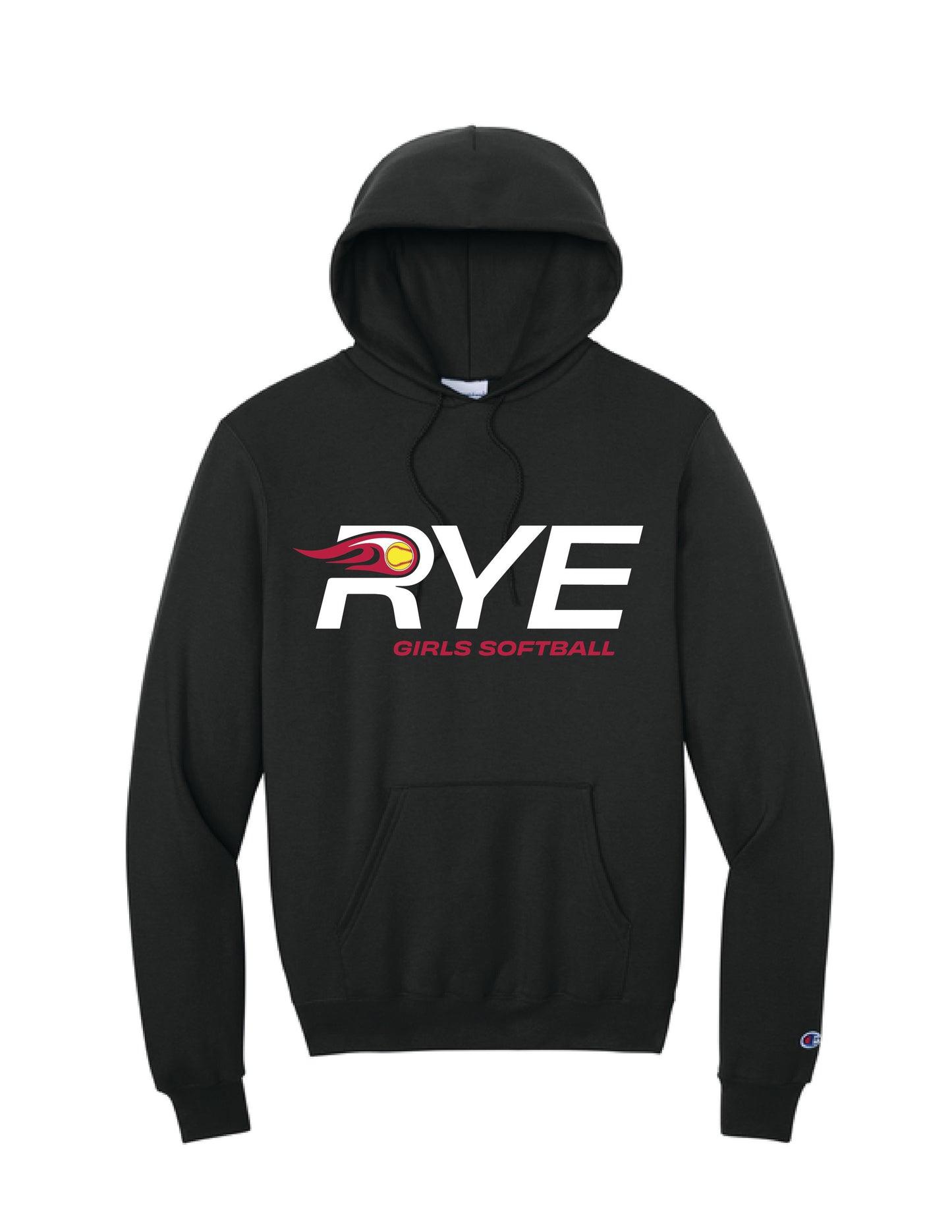 RYE GIRLS SOFTBALL / S700 / PRINT / Champion® Powerblend® Pullover Hoodie