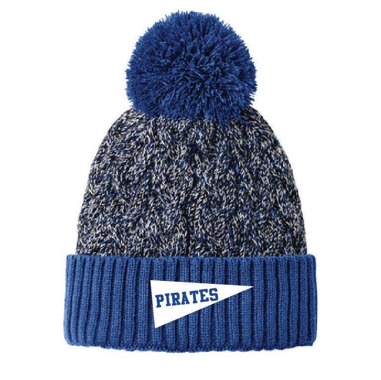 PC PIRATES - NE910  New Era® Marled Knit Pom Beanie