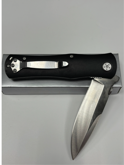 PUTNAM COUNTY FISH & GAME ASSOC.-ENGRAVING- GFT015 - 4 1/2" Black Anodized Aluminum Handle Knife