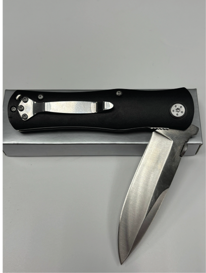 PUTNAM COUNTY FISH & GAME ASSOC.-ENGRAVING- GFT015 - 4 1/2" Black Anodized Aluminum Handle Knife