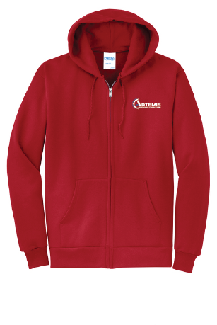 ARTEMIS / PRINT / PC78ZH / Port & Co® Core Fleece Full-Zip Hooded Sweatshirt