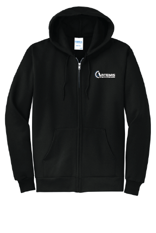ARTEMIS / PRINT / PC78ZH / Port & Co® Core Fleece Full-Zip Hooded Sweatshirt