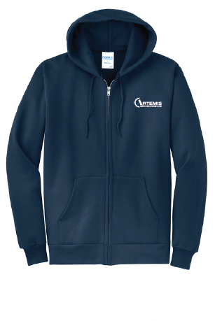 ARTEMIS / PRINT / PC78ZH / Port & Co® Core Fleece Full-Zip Hooded Sweatshirt
