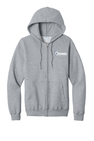 ARTEMIS / PRINT / PC78ZH / Port & Co® Core Fleece Full-Zip Hooded Sweatshirt