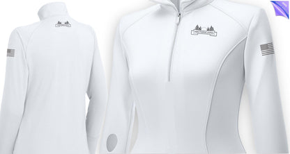 MISTERSCAPES - Sport-Tek® Women's Sport-Wick® Stretch 1/4-Zip Pullover. LST850 - grey logo